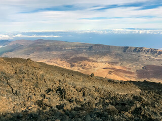 Fototapeta na wymiar Tof of Teide volcano Tenerife, Canary Islands - Spain