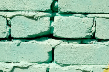 Grüne Steinmauer, Steine, Backsteine, Steintextur, Farbfläche