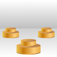 Gold podium mockup for product display