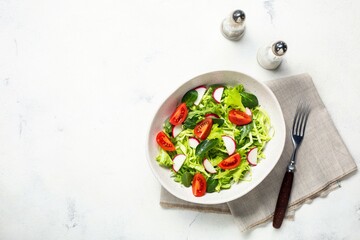 Vegetarian fresh salad. Healthy food, diet lunch.