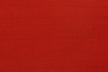 Dark red linen fabric cloth texture background, seamless pattern of natural textile.