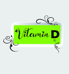 vitamin D vector t-shirt design