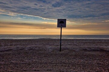 Sunset on the beach of Petten