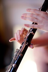 Clarinette main musicien - instrument de musique à vent cuivre