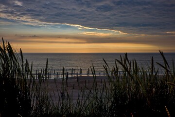 Sunset on the beach of Petten