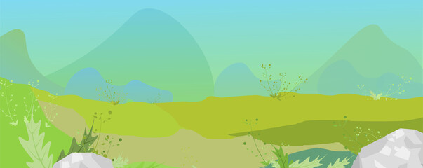 Abstract background depicting landscape with mountains