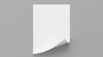 Flyer mockup. Empty page Mockup. Blank paper Mockup. 3D Illustration.
