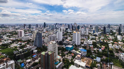 Bangkok, Thailand - July 7 2021: 
Sukhumvit, downtown Bangkok ,Thailand