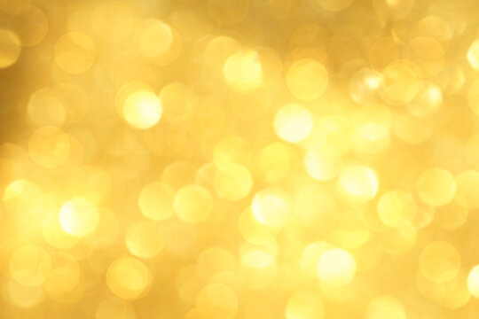 Yellow abstract blur  background with bokeh