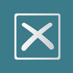 Obraz premium rejected cross icon. vector design illustration.