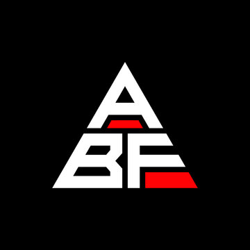 ABF triangle letter logo design with triangle shape. ABF triangle logo design monogram. ABF triangle vector logo template with red color. ABF triangular logo Simple, Elegant, and Luxurious Logo. ABF 