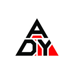 ADY triangle letter logo design with triangle shape. ADY triangle logo design monogram. ADY triangle vector logo template with red color. ADY triangular logo Simple, Elegant, and Luxurious Logo. ADY 