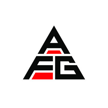 AFG triangle letter logo design with triangle shape. AFG triangle logo design monogram. AFG triangle vector logo template with red color. AFG triangular logo Simple, Elegant, and Luxurious Logo. AFG 