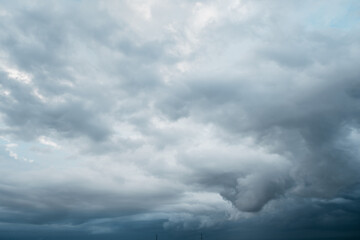 Landscape of thick magic storm clouds. Epic sky.