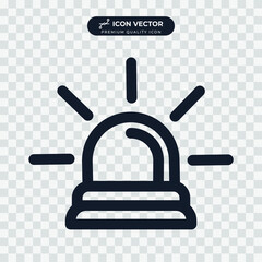 siren icon. emergency and ambulance icon symbol template for graphic and web design collection logo vector illustration