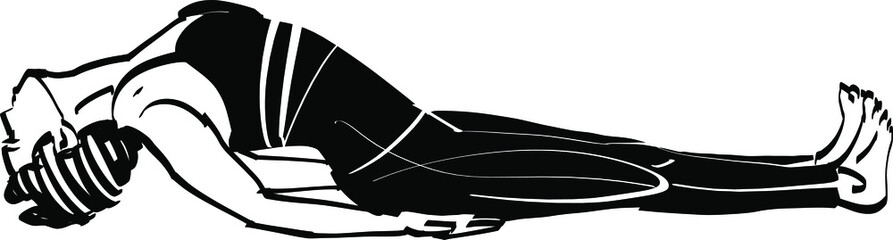 the vector illustration of the woman doing yoga exercise
