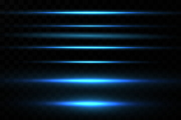 Vector illustration of a blue color. Light effect. Abstract laser beams of light. Chaotic neon rays of light . © blagorodez
