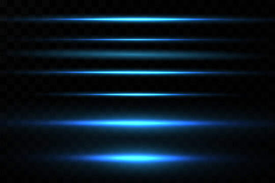 Vector illustration of a blue color. Light effect. Abstract laser beams of light. Chaotic neon rays of light .