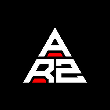 ARZ triangle letter logo design with triangle shape. ARZ triangle logo design monogram. ARZ triangle vector logo template with red color. ARZ triangular logo Simple, Elegant, and Luxurious Logo. ARZ 