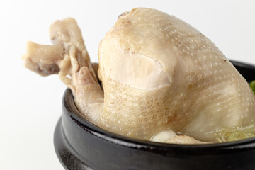 Samgyetang on a white background