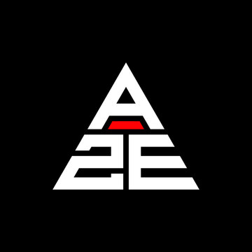 AZE triangle letter logo design with triangle shape. AZE triangle logo design monogram. AZE triangle vector logo template with red color. AZE triangular logo Simple, Elegant, and Luxurious Logo. AZE 
