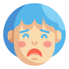 sad flat icon