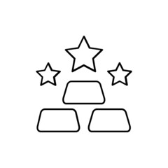 Gold icon vector set. wealth illustration sign collection. treasure symbol or logo.
