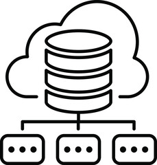 Computing Infrastructure icon. Mechanical Controls sign transparent background vector illustration
