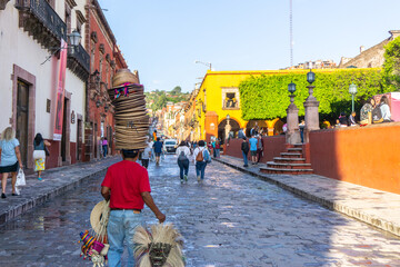 Naklejka premium San Miguel de Allende was founded in 1542 in the cool highlands and is a city where Hispanic culture and Mesoamerican culture are in harmony.