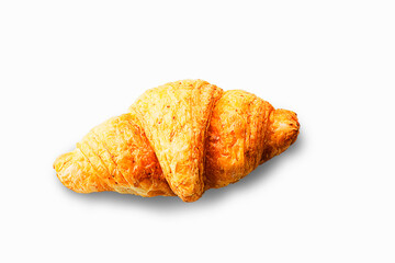 Fresh croissants isolated on white background  - Clipping path