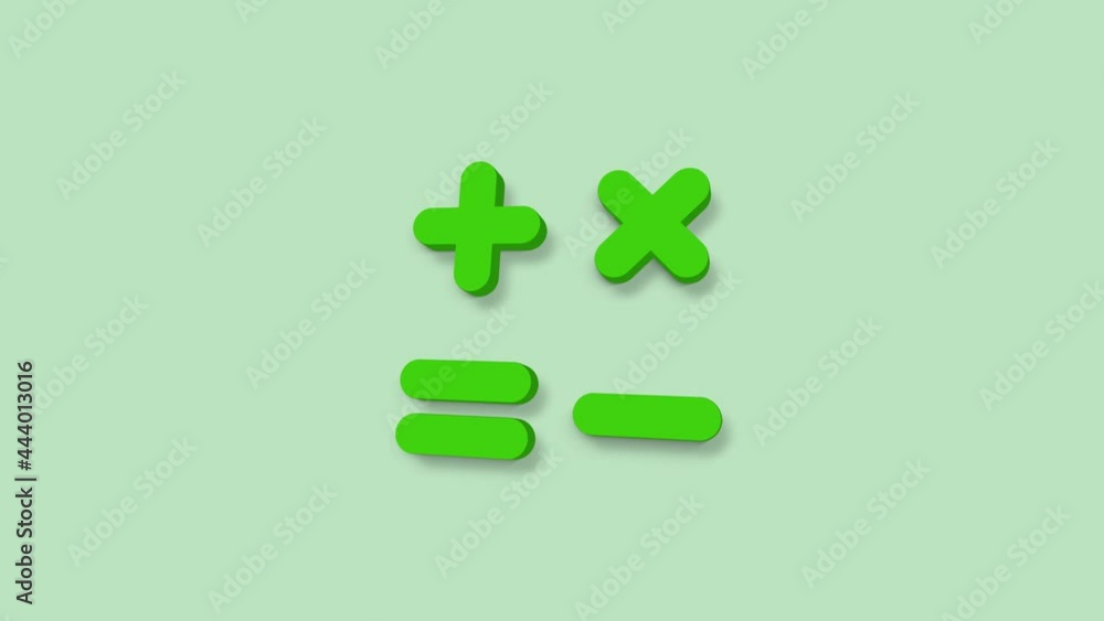Poster calculator 3d icon isolated on green background. accounting symbol. business calculations mathematic