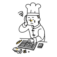 経営が厳しいコックさん