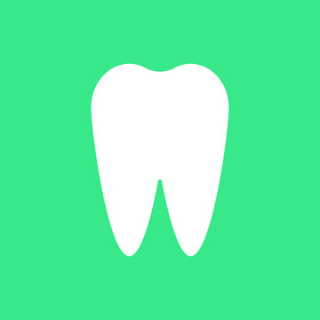 Tooth shape icon. Dental vector symbol. Oral and mouth silhouette sign. Dentist logo. 