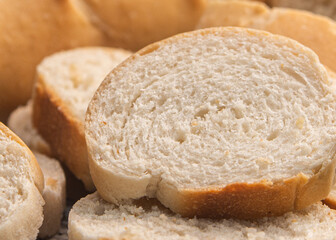 Closeup of white homemade bread