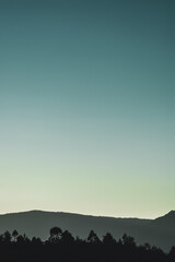 sunset in the mountains