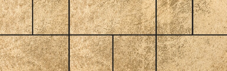Panorama of Polished Granite Floor Tiles brown texture and background seamless