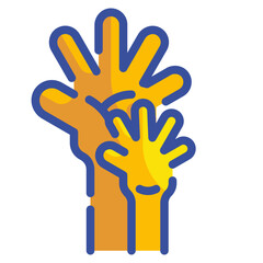 Obraz premium hand line icon