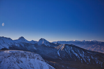 Mt.Yatsugatake, Mt.Higashitengu, Mt.Nishitengu in winter 冬の東天狗岳、西天狗岳登山