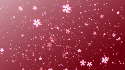 Obraz na płótnie Canvas Magical Falling Sweet Pink Cherry Blossom Flower Shape Confetti With Shiny Glitter Dust Background Design