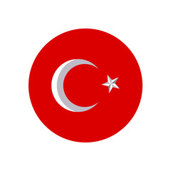 Obraz premium circle of turkish flag