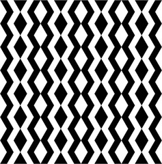 Zigzag pattern seamless pattern. White and black zigzag background. Chevron monochrome pattern. Bohemian print. Triangular waves ornament. Black and white regular striped geometric textures.Vector