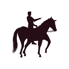 Fototapeta na wymiar horseman on a horse