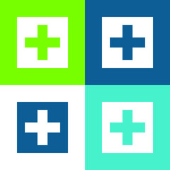 Obraz premium Addthis Flat four color minimal icon set