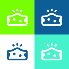 Allergy Flat four color minimal icon set