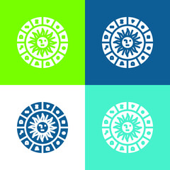 Astrology Flat four color minimal icon set