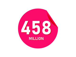458 million texts on the white background