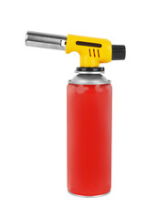 Gas can with manual torch burner - obrazy, fototapety, plakaty