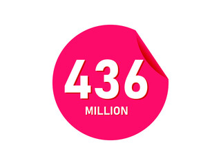 436 million texts on the white background
