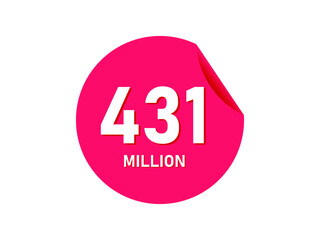 431 million texts on the white background