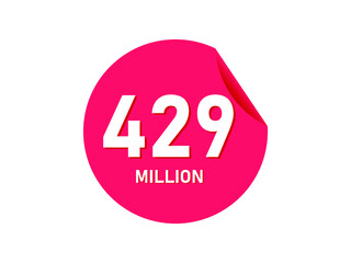 429 million texts on the white background